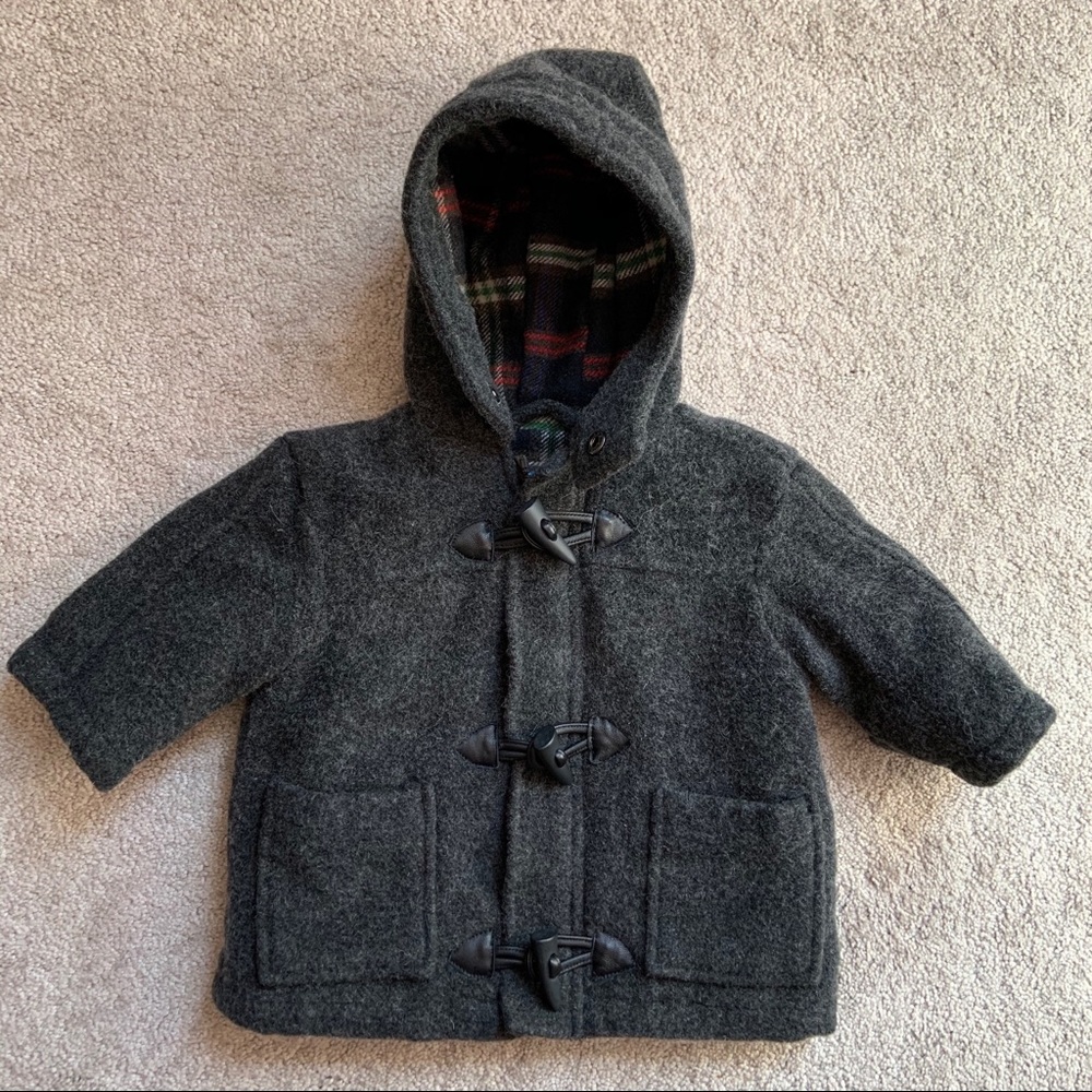 Boy’s Pea Winter Coat Charcoal Jacket 6-9 months
